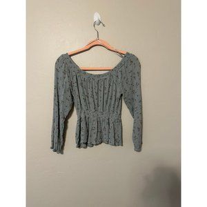 Hippie Rose Long-Sleeve Off the Shoulder Crop top